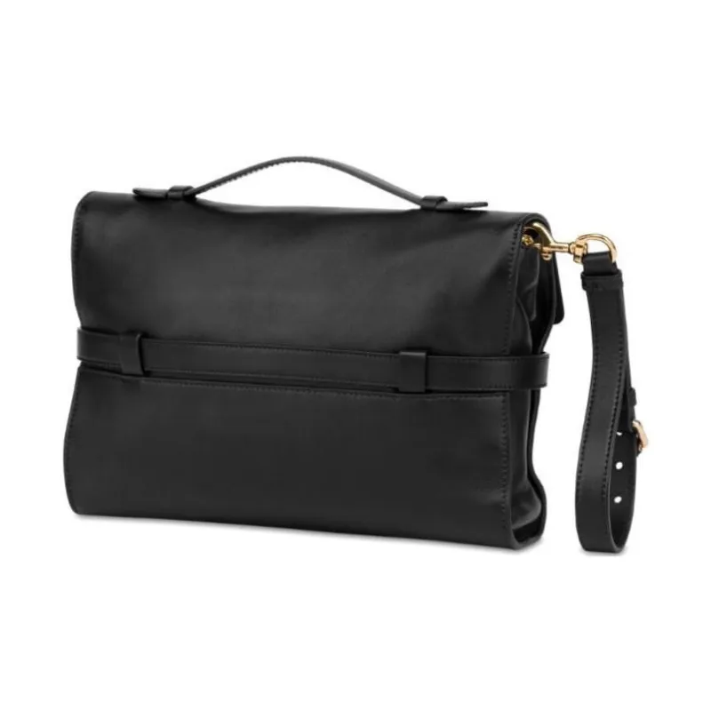 MOSCHINO Logo Embossed Shoulder Bag-1