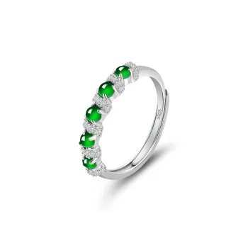 GUANFEI Glutinous Jade Jadeite Rings Women's