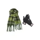 Scarf Green+Thermal Glove Black