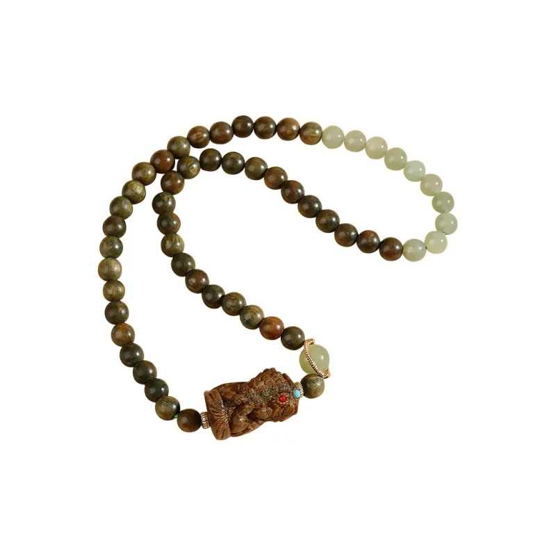 Wanshu Green Sandalwood Bracelets Unisex-1