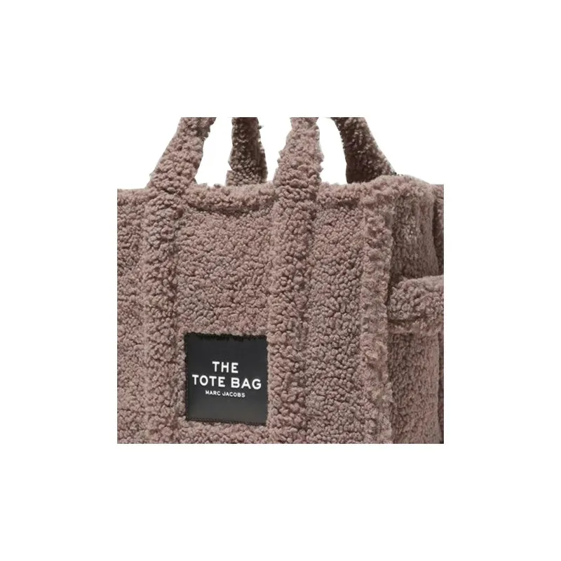 MARC JACOBS Tote Artificial Wool Leather Tote Bag, Shopping Bag, Handbag Trumpets Women's Gray-3