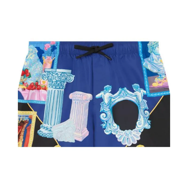 VERSACE Graphic Printed Drawstring Swim Shorts-3