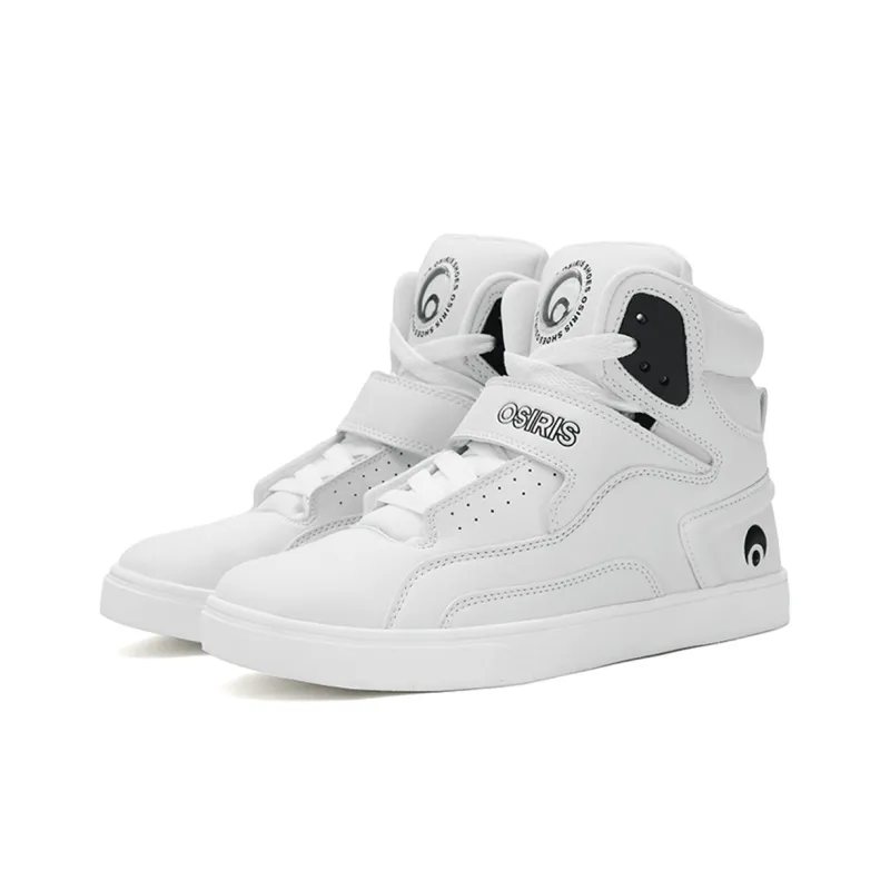 OSIRIS Coverage Slip Resistant Cushioning Wear Resistant Support High Top Skateboard Shoes Unisex White-2