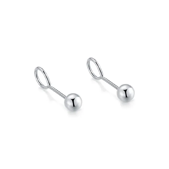 D.K.X 999 Fine Silver Stud Earrings Women's-3