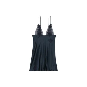 Victoria's Secret 24 Big Show Collection SEXY KI Nightgown Women's Deep Ink Blue