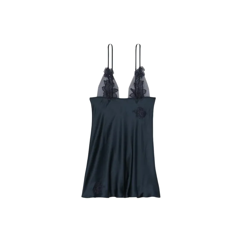 Victoria's Secret 24 Big Show Collection SEXY KI Nightgown Women's Deep Ink Blue-0
