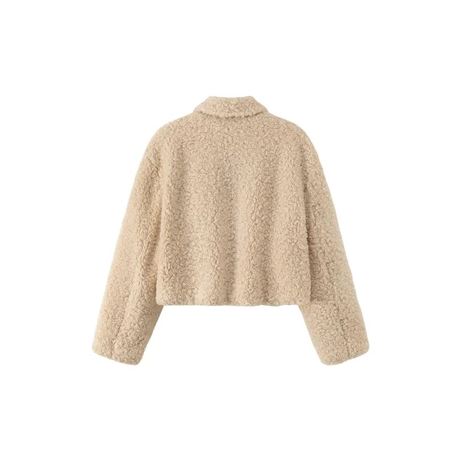 CHUU Cropped Coat Women's Beige-1