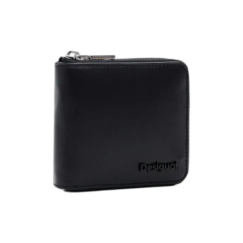 Desigual Sheepskin Wallet Medium Size Women's Black-1