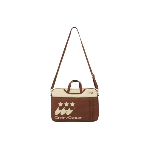 Crying Center Fabric Laptop Bag Regular Unisex Brown/Blue
