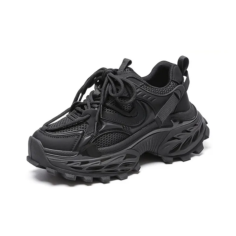 WOOS BOBO Cushioning Coverage Lightweight Height Increasing Low Top Chunky Sneakers Women's-1