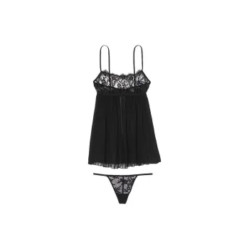 Victoria's Secret 24 Big Show Collection VERY SEXY Underwear Set Women's Black