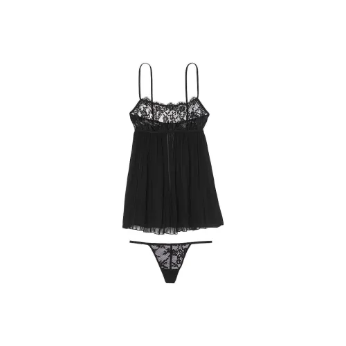 Victoria's Secret 24 Big Show Collection VERY SEXY Underwear Set Women's Black
