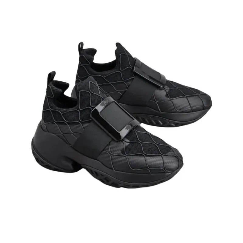 Roger Vivier Viv' Run Technical Lacquered Buckle Sneakers Women's-2