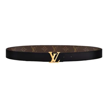LOUIS VUITTON Canvas Leather Belts Women's 3cm