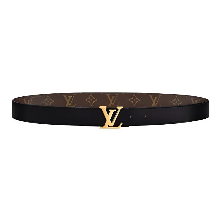 LOUIS VUITTON Canvas Leather Belts Women's 3cm-0