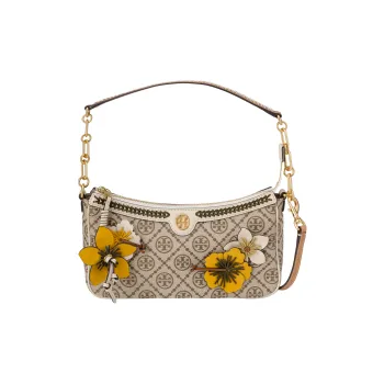 TORY BURCH Leather Portable Crossbody Bag Shoulder Bag Women's Hazelnut Brown