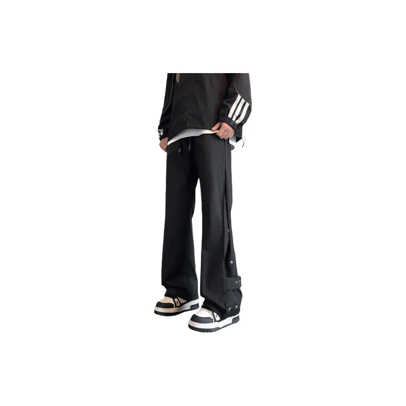 PAINT STAIN Casual Pants Unisex Black-11