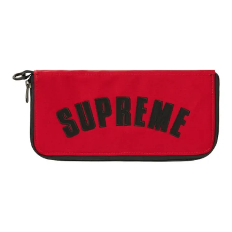 Supreme THE NORTH FACE Supreme SS19 Embroidery Makeup Bag, Wallet, Clutch Regular Unisex Red-2