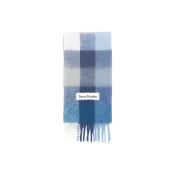 Acne Studios Logo Patch Checked Scarf