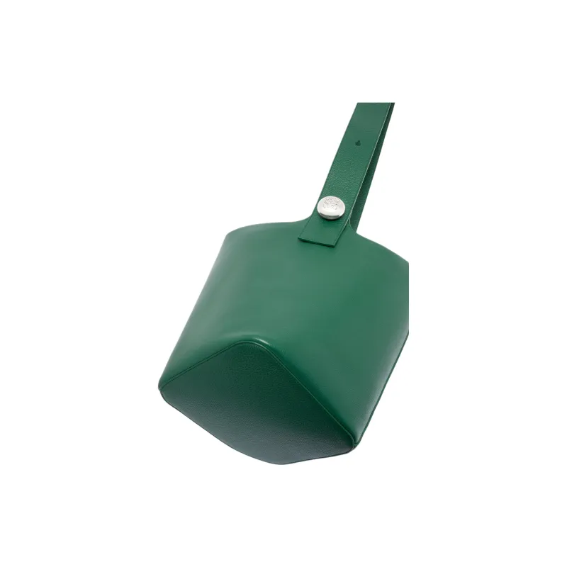 LOEWE Pebble Bucket Grain Calfskin Bucket Bag, Handbag, Shoulder Bag Tubas Men's Green-4