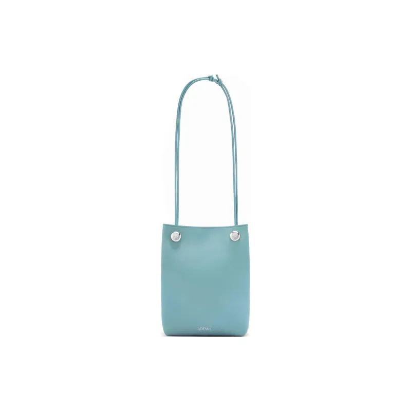 LOEWE Smooth Calf Leather Crossbody Bag Shoulder Bag Women's Aqua Blue-3