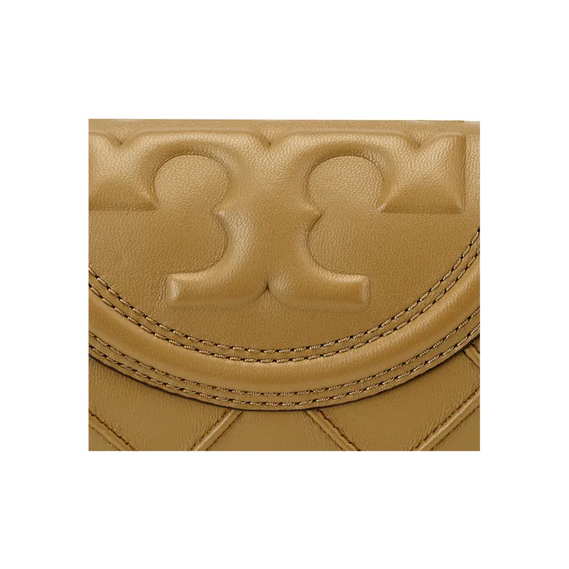 TORY BURCH Fleming Nappa Leather With Suede Trim Crossbody Bag Shoulder Bag Women's Gravel Brown-4