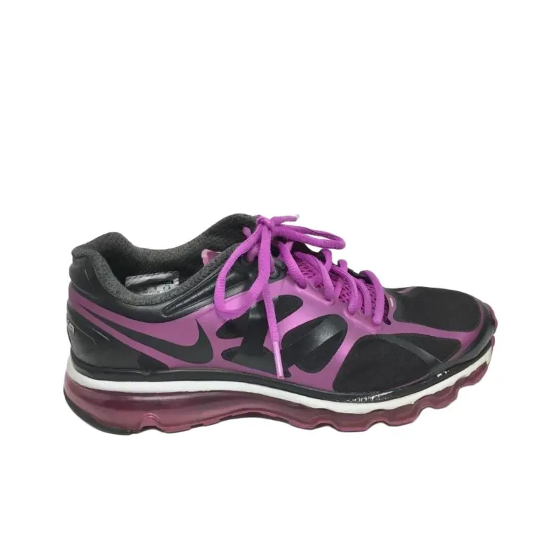 Nike Air Max 2012 Anti-Slip Wear-Resistant Low-Top Training Running Shoes Women's Black Purple-1