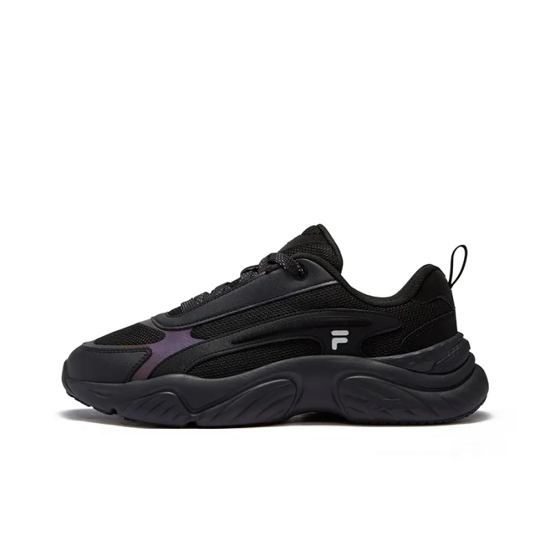 FILA FUSION Conch D Wear resistant And Lightweight Low Top Running Shoes Men's Black-0