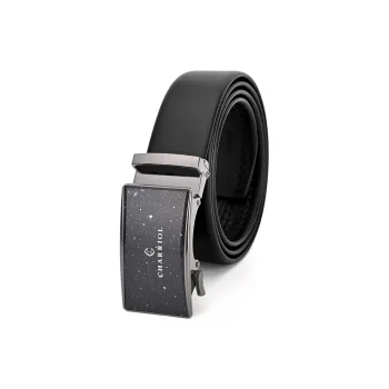 CHARRIOL High Quality Top Grain Cow Leather Zinc Alloy Automatic Buckle Head Men's Business Belt Men's 3.5