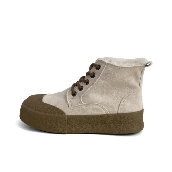 Than Than Me Warm Slip Resistant High Top Skateboard Shoes Women's