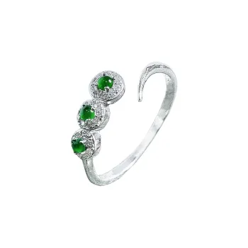 PUPAN Ice Glutinous Jadeite Rings Women's