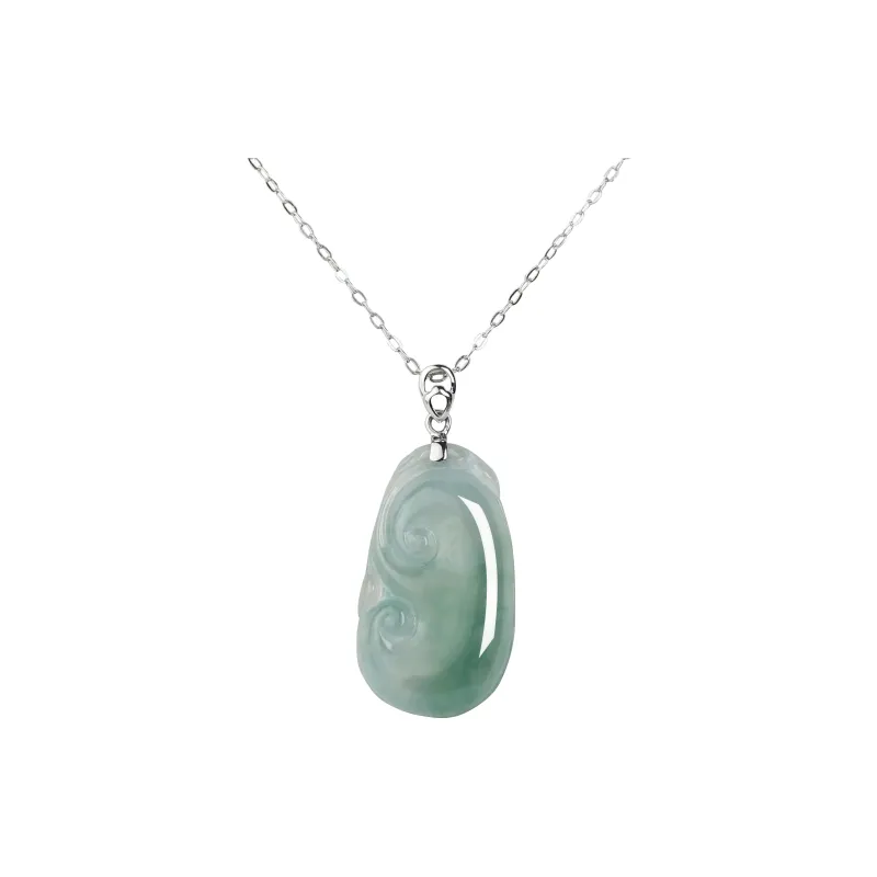 CUIYURIJI Ice Glutinous Jadeite Necklaces Women's-0