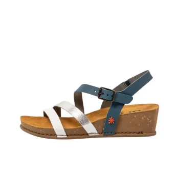 Art I LIVE Strap Sandals 4.5cm Women's Silver Blue
