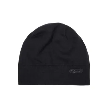 BRIONI Leather Silk Elastane Cotton Cashmere Polyamide Beanies Men's Black