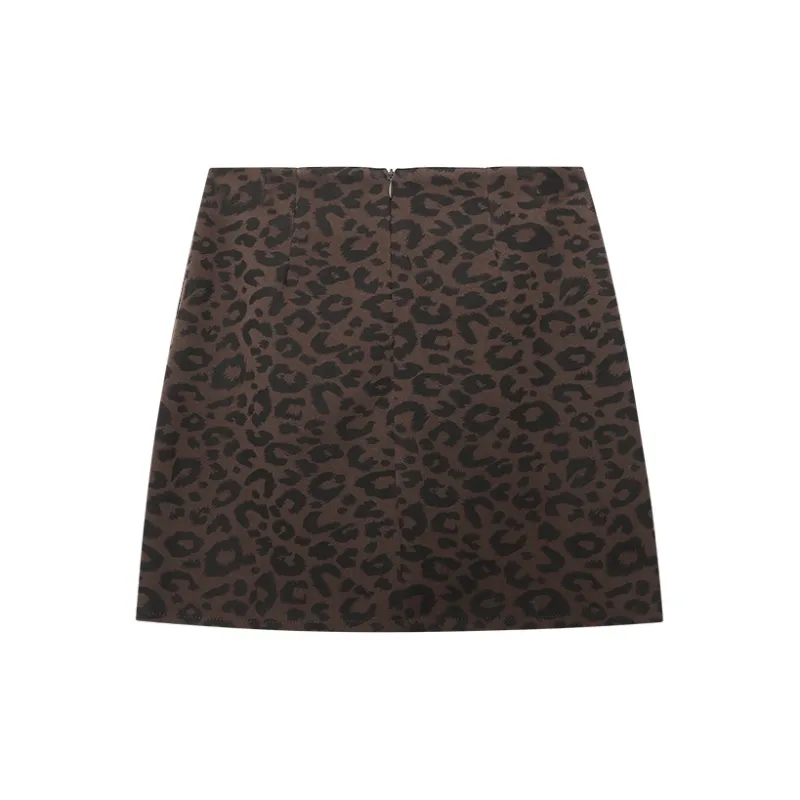 CHARM PICK Casual Short Skirts Women's Coffee-1