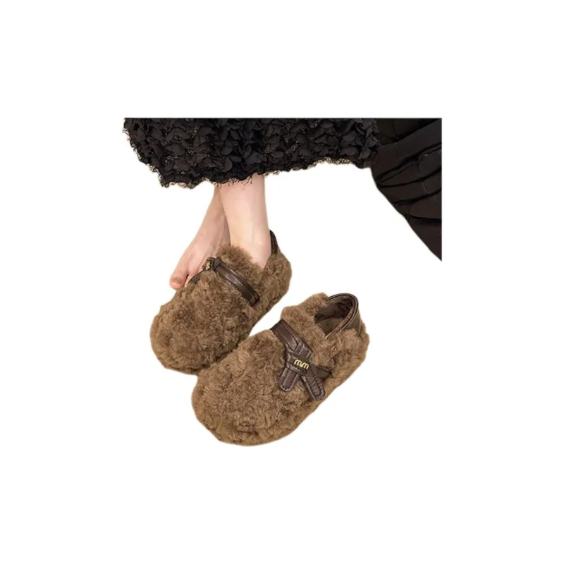 Yamada Hyakuju Home Slippers Black Coffee Ecru-8