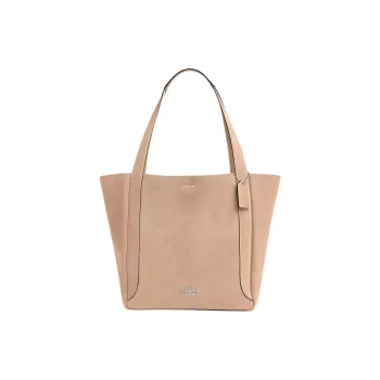 COACH Hadley Eggstone Grain Leather Tote Bag Shopping Bag Shoulder Bags Large Size Women's Silver Taupe