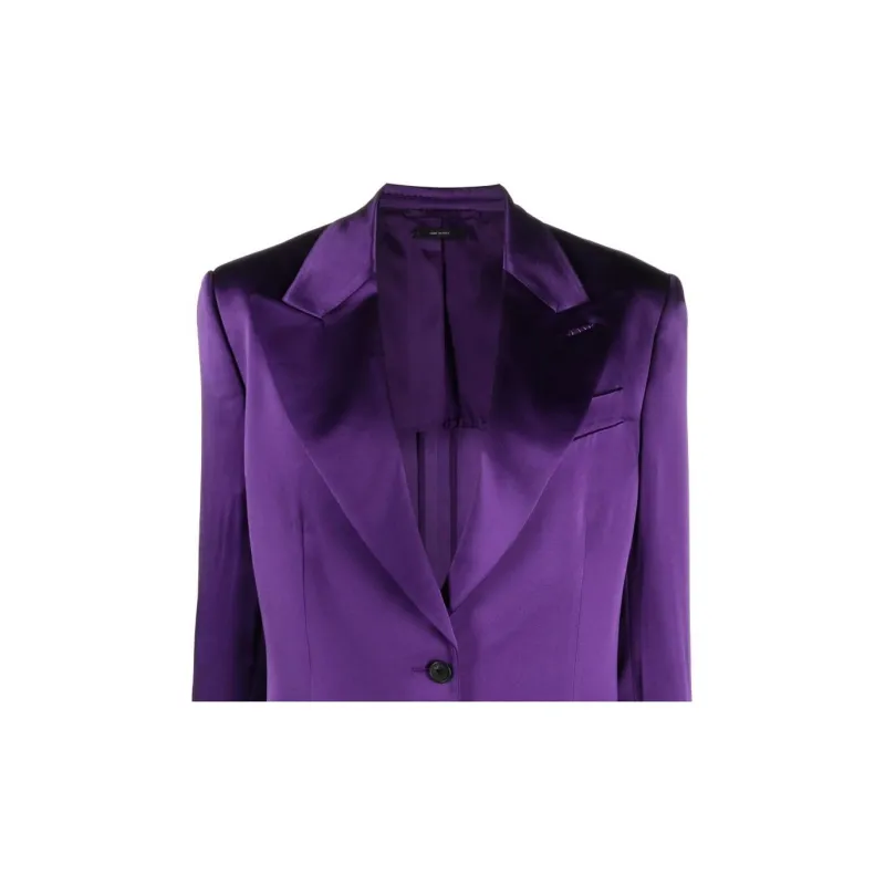 TOM FORD V Neck Single Breasted Blazer-4