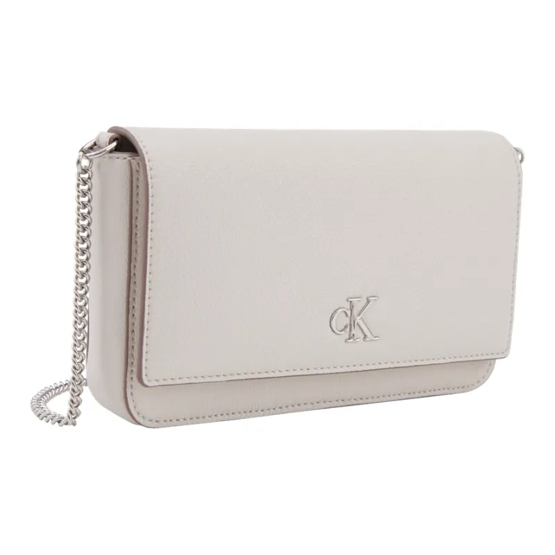 CALVIN KLEIN Synthetic Material Shoulder Bag Crossbody Bag Medium Size Women's Moon White-1