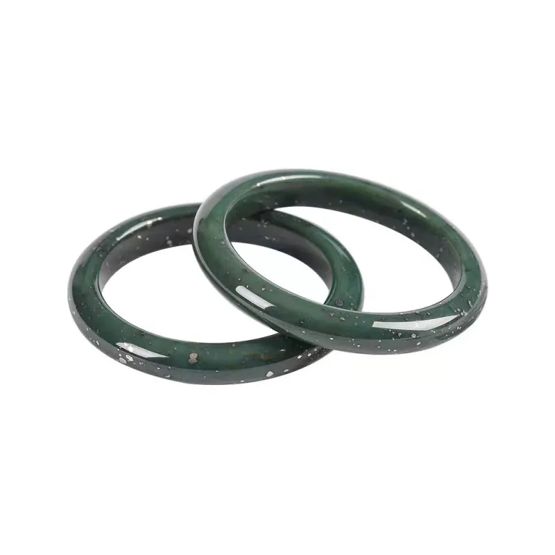 YUDI Hetian Jade Bangles Green Jade Unisex-4
