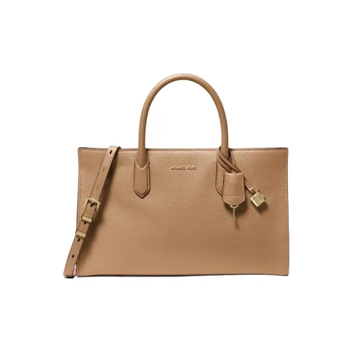 MICHAEL KORS Cow Leather Shoulder Bag, Crossbody Bag, Handbag Medium Size Women's Light Brown