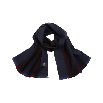 GUCCI Wool Knit Scarves Men's Dark Blue