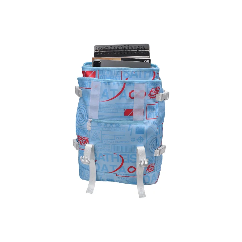 8atheist Polyester Student Backpack Regular Unisex Blue-3