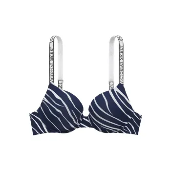 Victoria's Secret Bra Women's Blue White Zebra Print