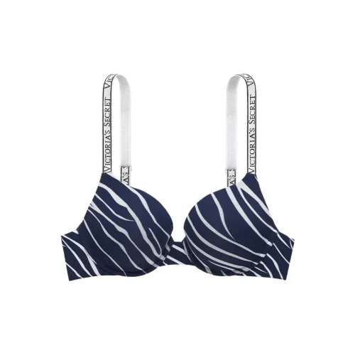Victoria's Secret Bra Women's Blue White Zebra Print