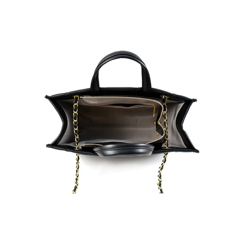 Vigno Synthetic Leather Shoulder Bag Regular Women's Black-16
