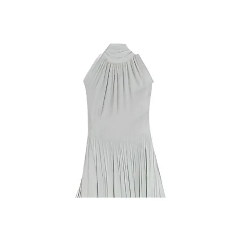 Lanvin Embroidered Halterneck Charmeuse Gown-2
