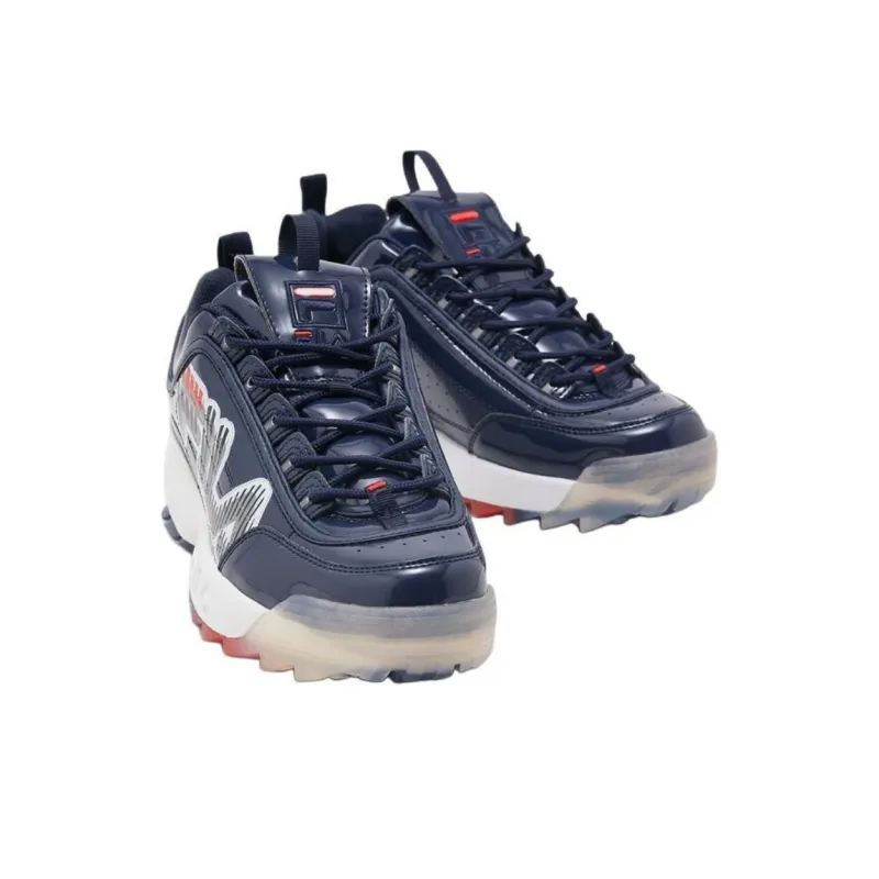 FILA Disruptor 2 Anti Slip Wear Resistant Low Top Training Shoes Men's Blue-1