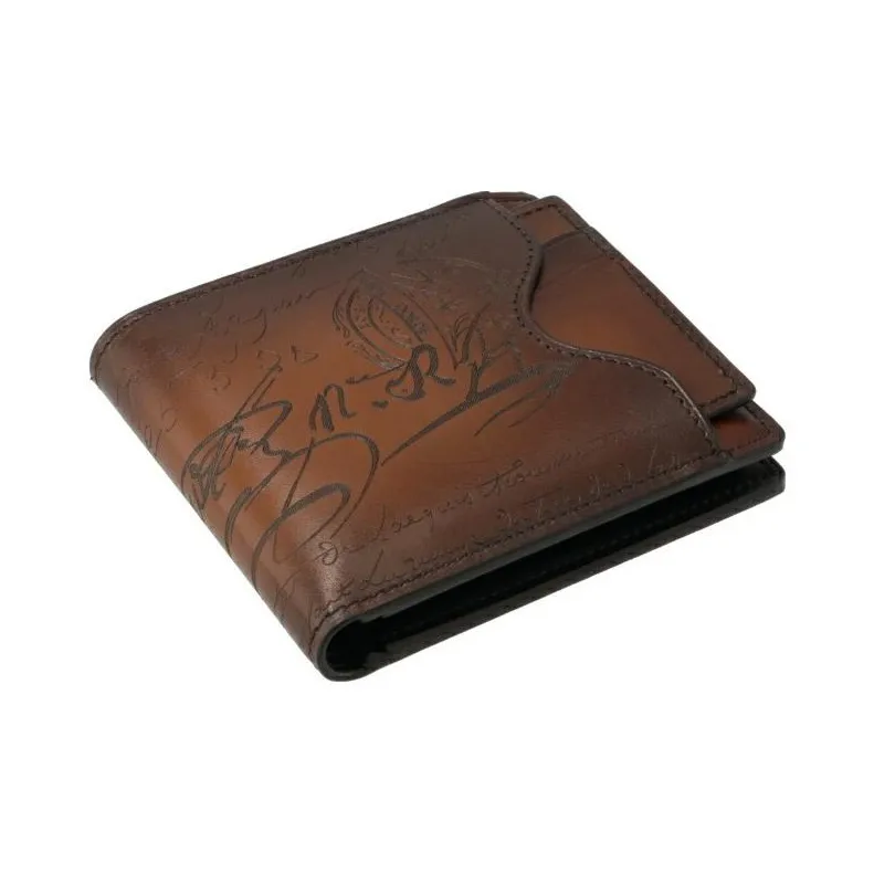 BERLUTI Cow Leather Wallet Men's Brown-3
