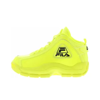 FILA Grant Hill 2 Anti Slip Wear Resistant Mid Top Basketball Shoes Men's Yellow Green